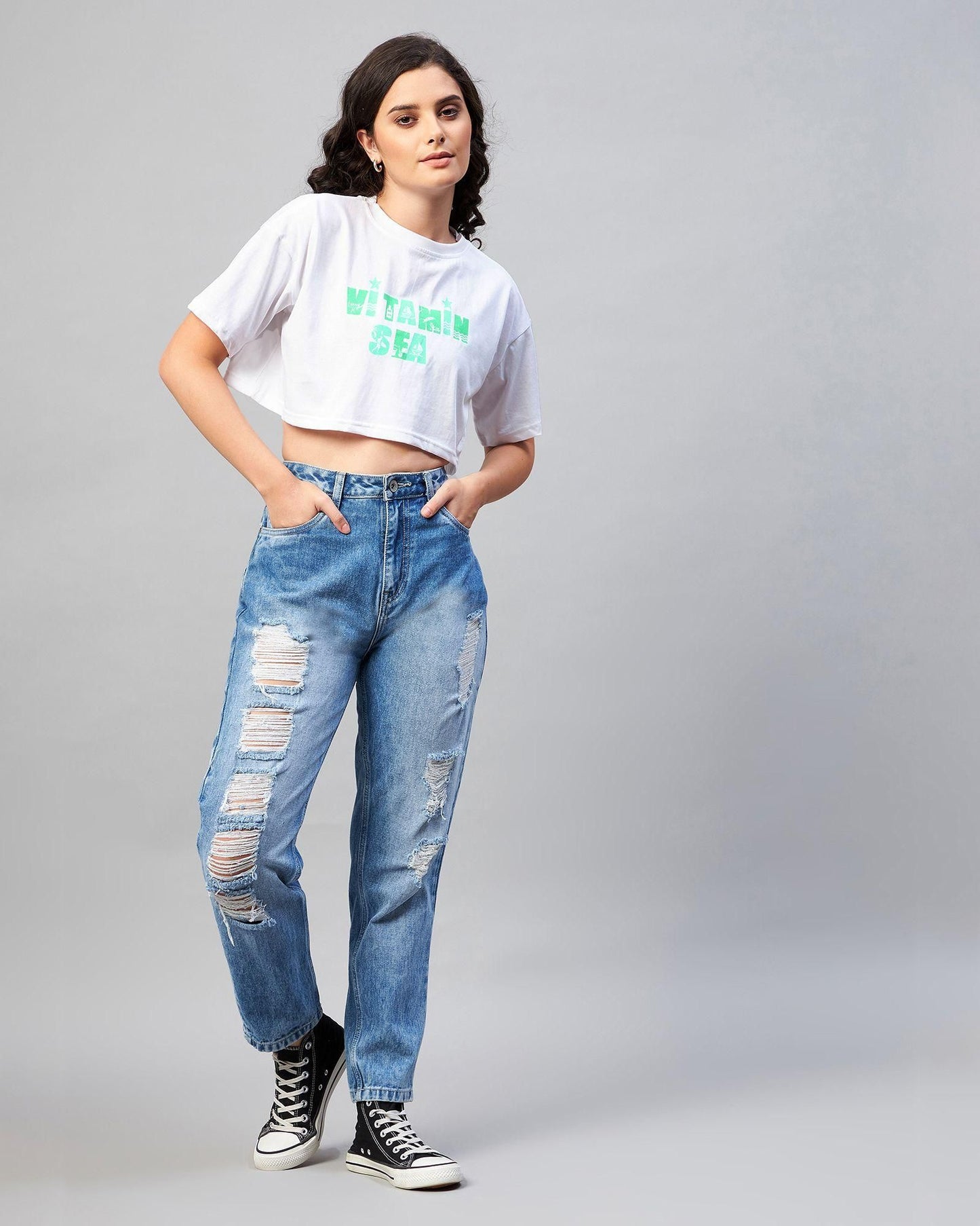 Women's Loose Fit Crop T-shirt