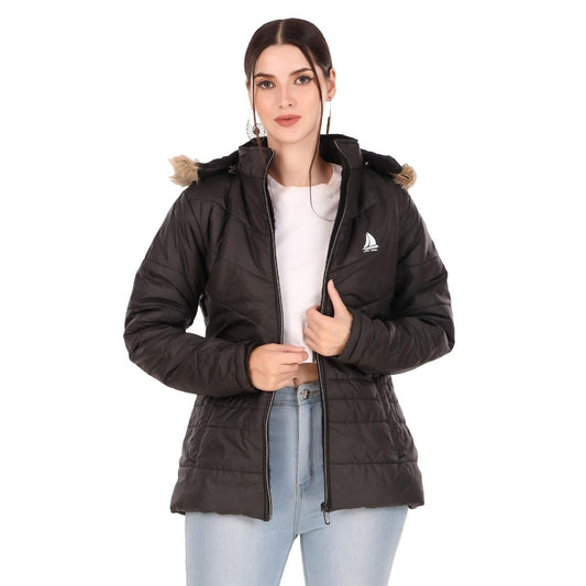 Women's Solid Fluffy/ Puff Jackets